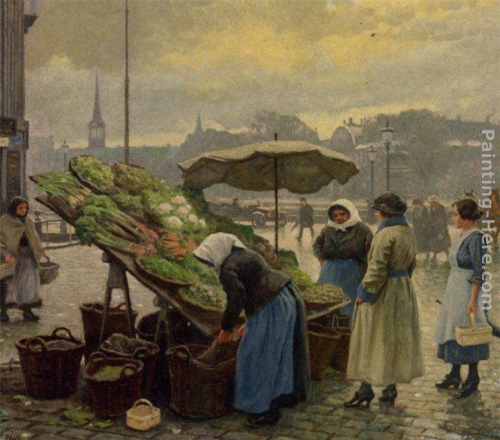Paul Gustave Fischer At the Vegetable Market